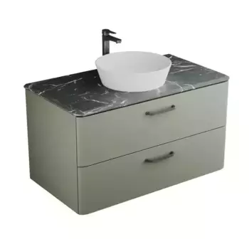 Тумба с раковиной «Veneciana» Tibr 100 столешница МДФ (Оливия 42/42) подвесная олива