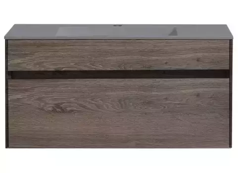 Тумба с раковиной «Vincea» Chiara 100 с 1 ящиком (100/48 серая) подвесная R.Oak