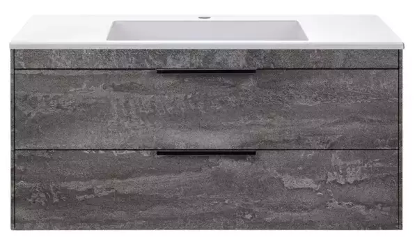 Тумба с раковиной «Vincea» Chiara 2D 100 (100/48 белая) подвесная серый камень