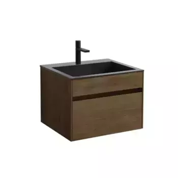 Тумба с раковиной «Vincea» Chiara 60 с 1 ящиком (VCB-13600B чёрная) подвесная T.Oak