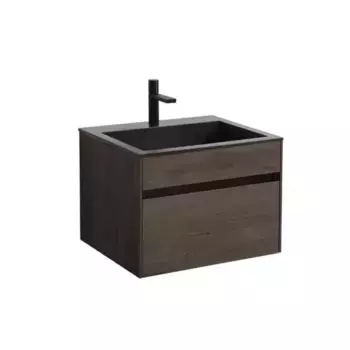 Тумба с раковиной «Vincea» Chiara 60 с 1 ящиком (VCB-13600B чёрная) подвесная R.Oak