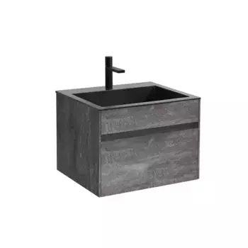 Тумба с раковиной «Vincea» Chiara 60 с 1 ящиком (VCB-13600B чёрная) подвесная G.Stone