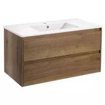 Тумба с раковиной «Vincea» Gio 100 с 2 ящиками (VBS-13100 100 белая) подвесная T.Oak