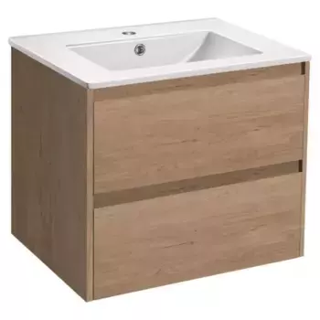 Тумба с раковиной «Vincea» Gio 60 с 2 ящиками (VBS-13960 60 белая) подвесная N.Oak