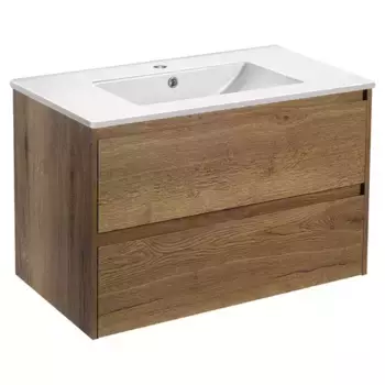 Тумба с раковиной «Vincea» Gio 80 с 2 ящиками (VBS-13980 80 белая) подвесная T.Oak