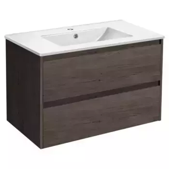 Тумба с раковиной «Vincea» Gio 80 с 2 ящиками (VBS-13980 80 белая) подвесная R.Oak