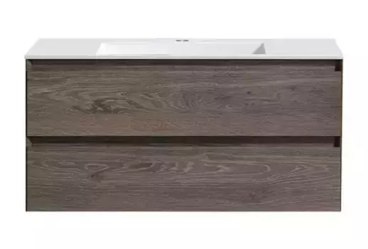 Тумба с раковиной «Vincea» Luka 100 с 2 ящиками (100/48 белая) подвесная R.Oak