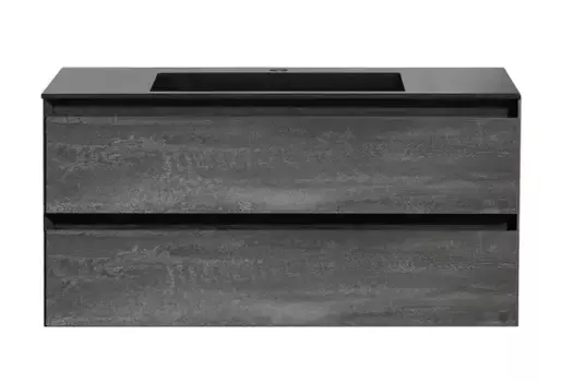 Тумба с раковиной «Vincea» Luka 100 с 2 ящиками (100/48 черная) подвесная G.Stone