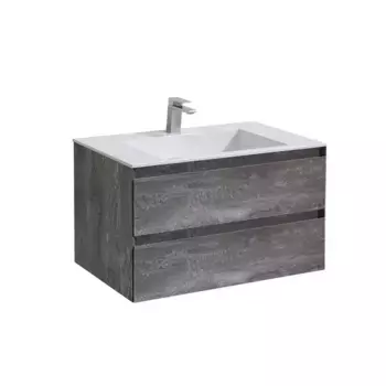 Тумба с раковиной «Vincea» Luka 80 с 2 ящиками (VCB-13800W белая) подвесная G.Stone