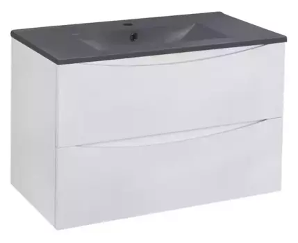 Тумба с раковиной «Vincea» Mia 75 (VBS-13975MA 76/46 антрацит матовая) подвесная G.White
