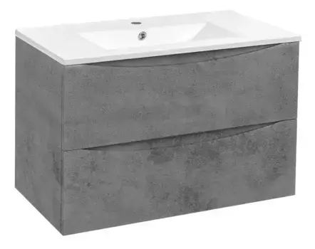 Тумба с раковиной «Vincea» Mia 75 (VBS-13975 76/46 белая) подвесная Beton