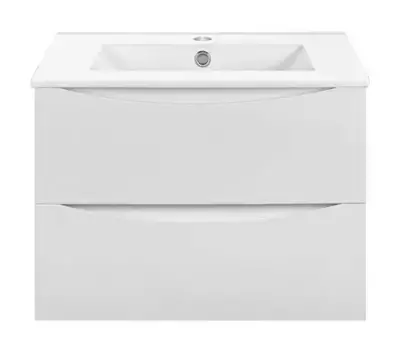 Тумба с раковиной «Vincea» Mia Slim 70 (71/40 белая) подвесная G.White