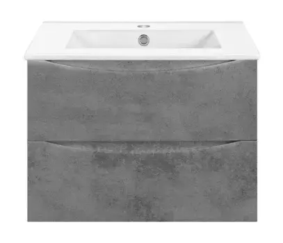 Тумба с раковиной «Vincea» Mia Slim 70 (71/40 белая) подвесная Beton