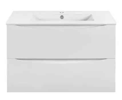 Тумба с раковиной «Vincea» Mia Slim 80 (81/40 белая) подвесная G.White