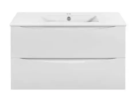 Тумба с раковиной «Vincea» Mia Slim 90 (91/40 белая) подвесная G.White