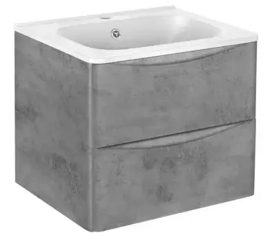 Тумба с раковиной «Vincea» Paola 60 (VCB-2VP600W) подвесная Beton