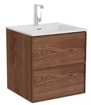 Тумба с раковиной «Vitra» Metropol Edge 60 подвесная ореховое дерево