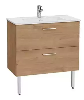 Тумба с раковиной «Vitra» Mia 80 подвесная золотой дуб