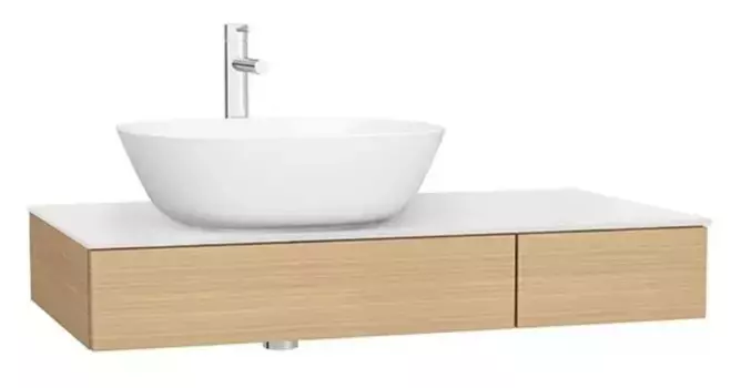 Тумба с раковиной «Vitra» Origin 90 подвесная дуб левая