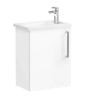 Тумба с раковиной «Vitra» Root 45 (45/28) подвесная глянцевый белый левая (по петлям)