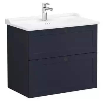 Тумба с раковиной «Vitra» Root Classic 80 (7001B003-0001) подвесная тёмно-синяя матовая