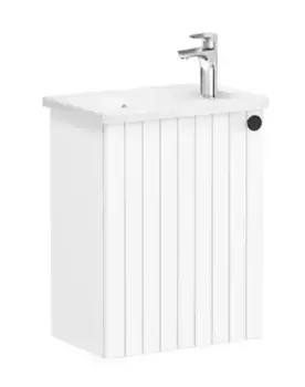 Тумба с раковиной «Vitra» Root Groove 45 (45/28) подвесная матовый белый левая (по петлям)