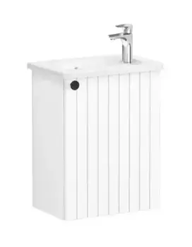 Тумба с раковиной «Vitra» Root Groove 45 (45/28) подвесная матовый белый правая (по петлям)