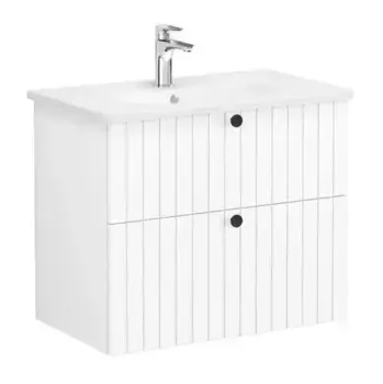 Тумба с раковиной «Vitra» Root Groove 80 (80/47) подвесная матовый белый