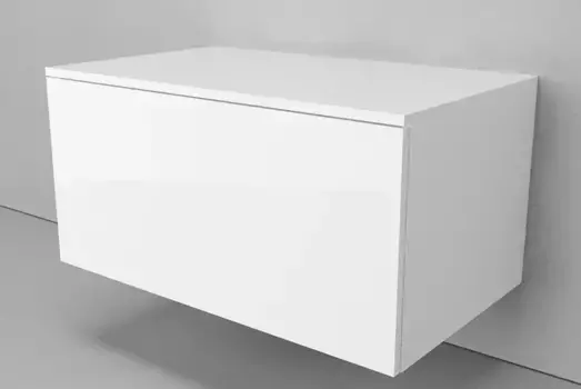 Тумба «Velvex» Unit 80 с 2 ящиками подвесная белый лёд