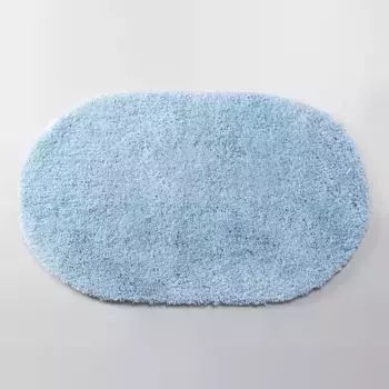 Уценка, Коврик для ванной «WasserKRAFT» Dill BM-3946 100/60 резина, микрофибра Crystal Blue