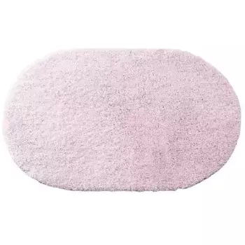 Уценка, Коврик для ванной «WasserKRAFT» Dill BM-3947 100/60 резина, микрофибра Barely Pink