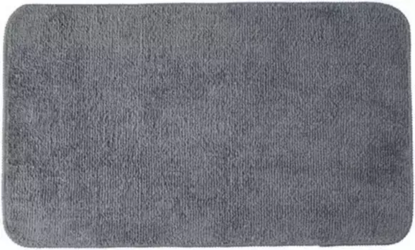 Уценка, Коврик для ванной «WasserKRAFT» Vils BM-1061 75/45 резина, микрофибра Dark Shadow