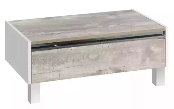 Уценка, Тумба подкатная «Aquaton» Капри 80 бетон пайн/белая