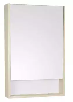 Уценка, Зеркальный шкаф «Aquaton» Сканди 55 без света белый/дуб Верона универсальный