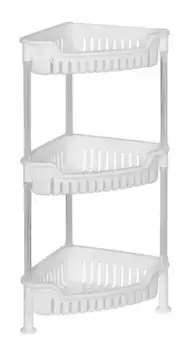 Угловая этажерка «Grampus» GR-7293 напольная белая