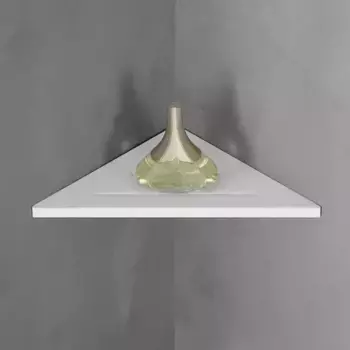 Угловая полка в ванну «Abber» Stein AS1652 на стену белая