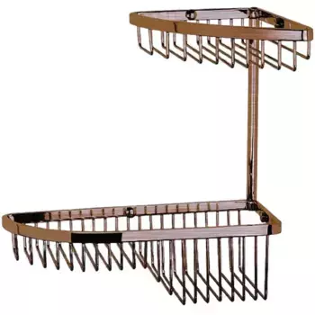 Угловая полка в ванну «Art&Max» AM-G-2822-Br на стену бронза