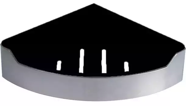 Угловая полка в ванну «Fixsen» FX-34003D на стену хром/чёрная