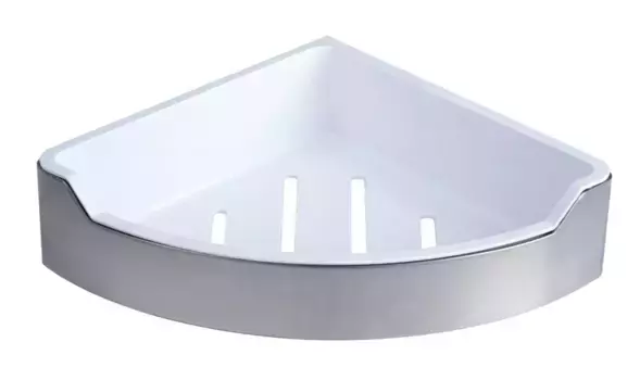 Угловая полка в ванну «Fixsen» Hotel FX-31003D на стену хром/белая