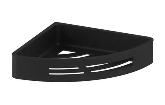 Угловая полка в ванну «Iddis» Optima Home SHE11SBi44 на стену чёрная
