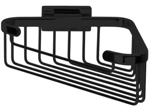 Угловая полка в ванну «Inda» Lea A18310NE на стену чёрная матовая