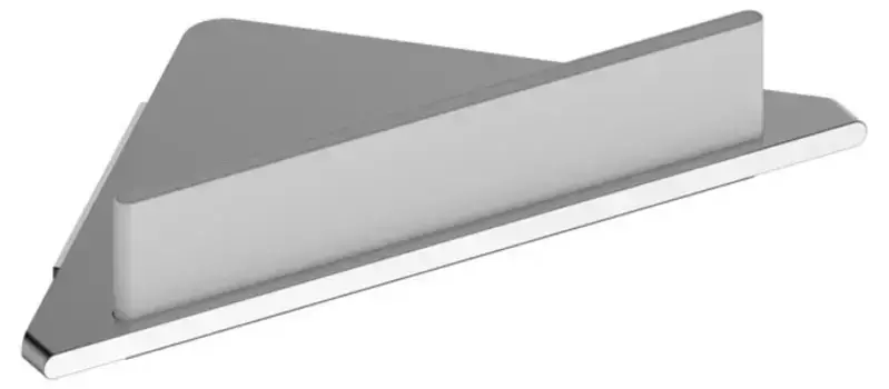 Угловая полка в ванну «Keuco» Edition 400 11557170100 на стену хром/белая