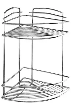 Угловая полка в ванну «Milardo» 209WC20M44 на стену хром