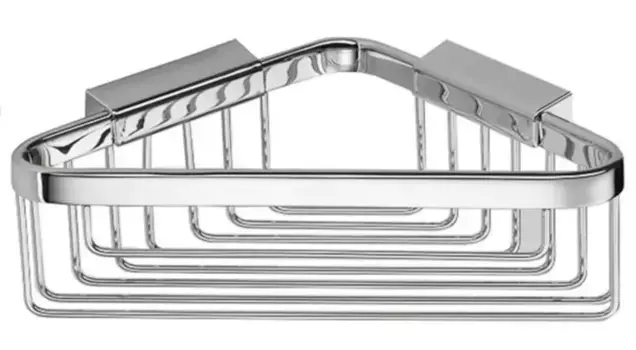 Угловая полка в ванну «Schein» 553D на стену хром