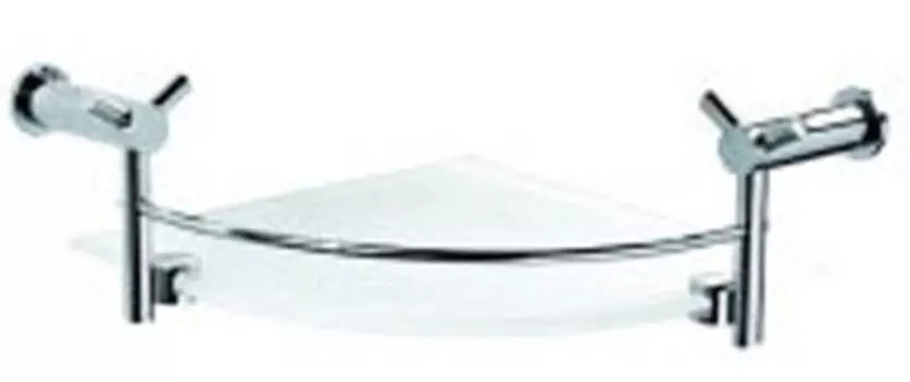 Угловая полка в ванну «Schein» Pollock 0312B-1 на стену хром