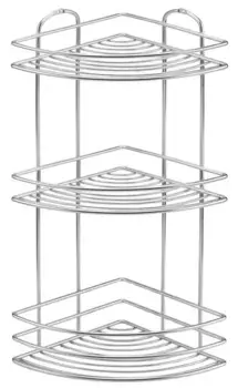 Угловая полка в ванну «Tekno-tel» BK023SSM на стену нержавеющая сталь матовая