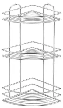 Угловая полка в ванну «Tekno-tel» BK023SSS на стену нержавеющая сталь глянцевая