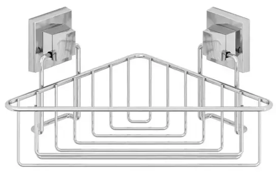 Угловая полка в ванну «Tekno-tel» EF251 на стену хром