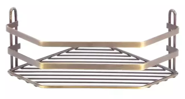 Угловая полка в ванну «Tekno-tel» ES077A на стену бронза