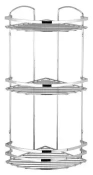 Угловая полка в ванну «Tekno-tel» LM009SSS на стену нержавеющая сталь глянцевая